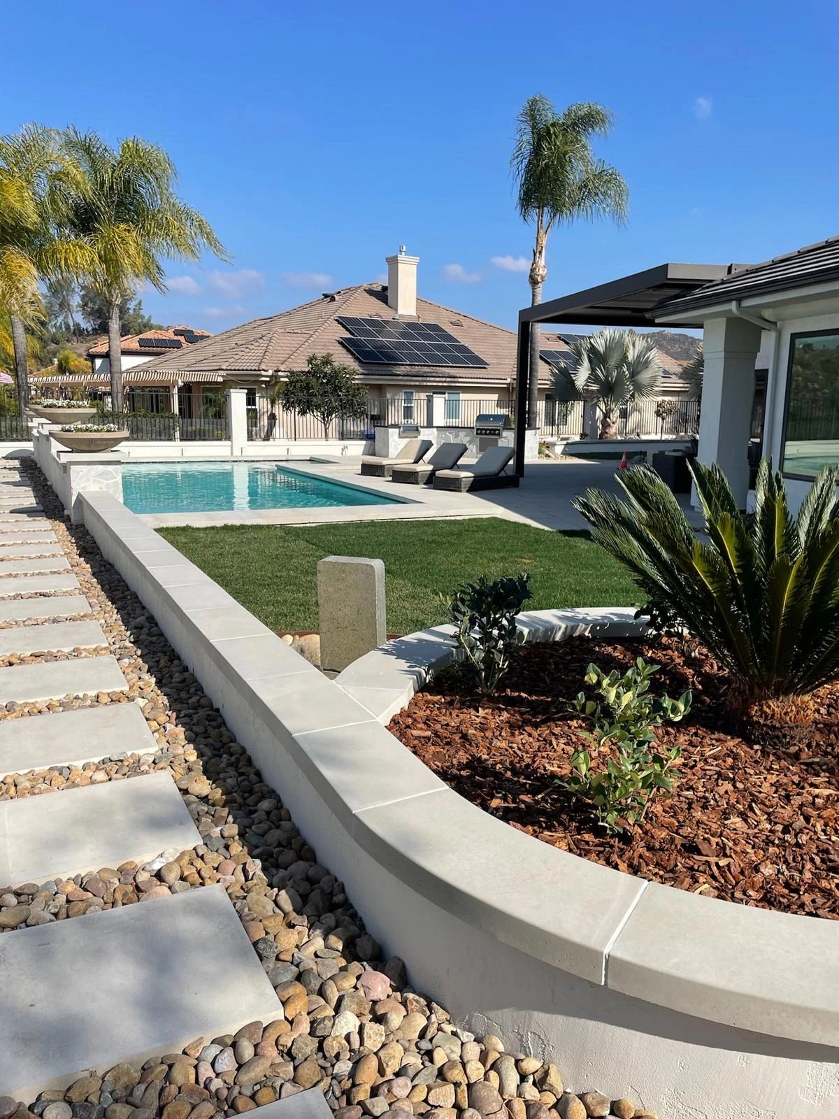 Pool and planter construction project