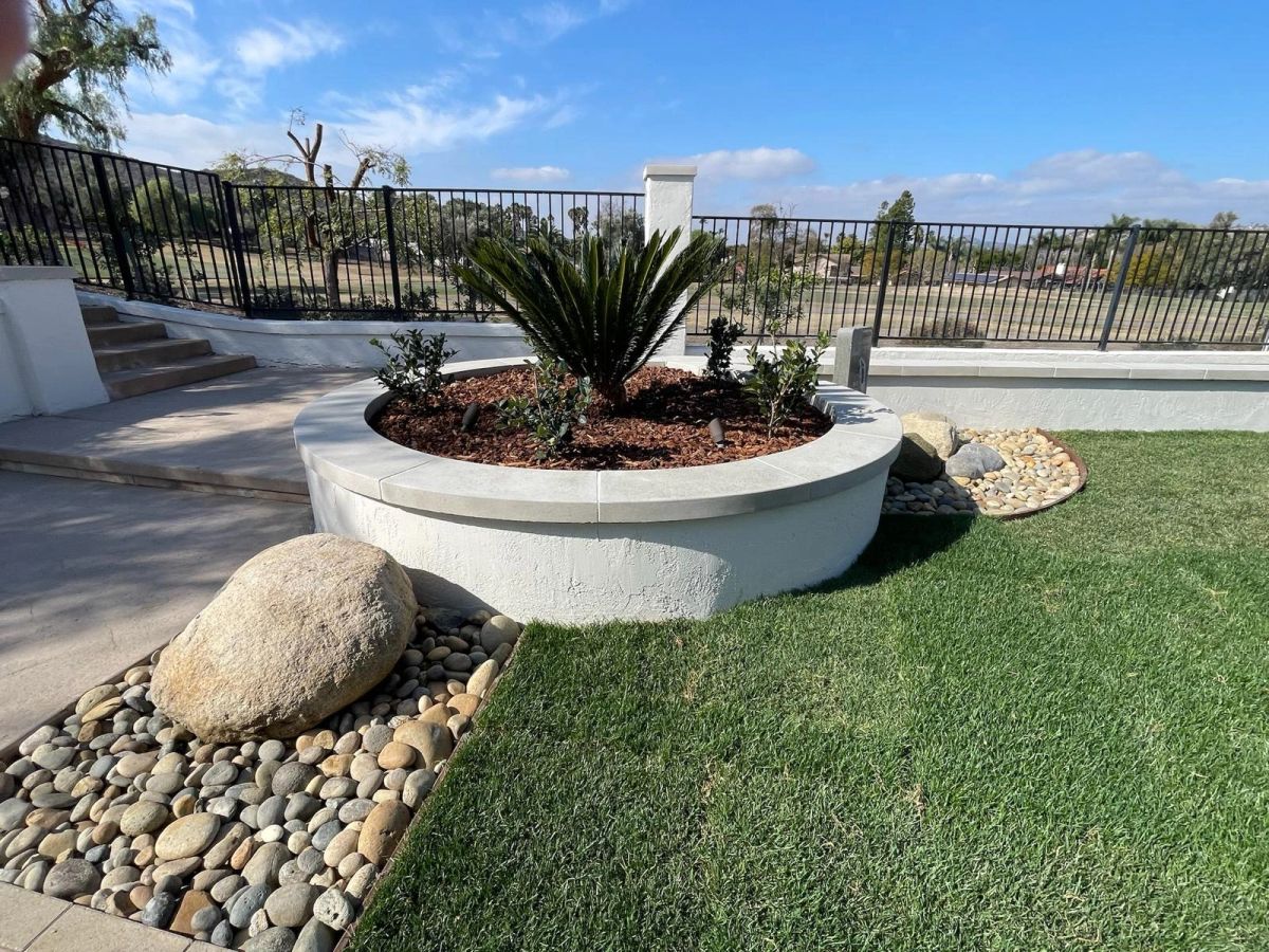 Large planter and landscape project