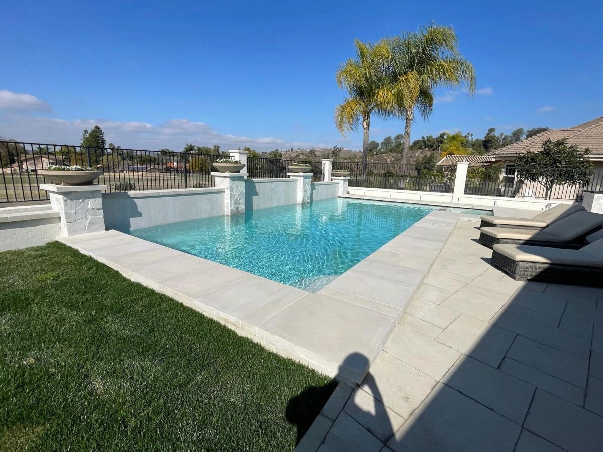 Backyard pool and hardscape project